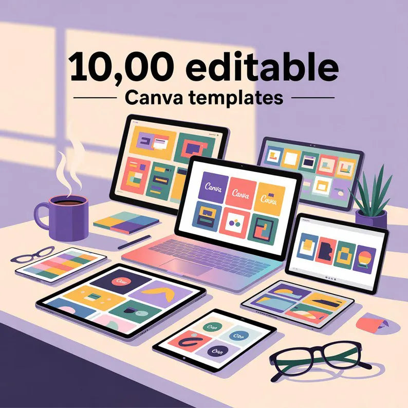 10000+ Editable Canva Template | Mega Pack Model