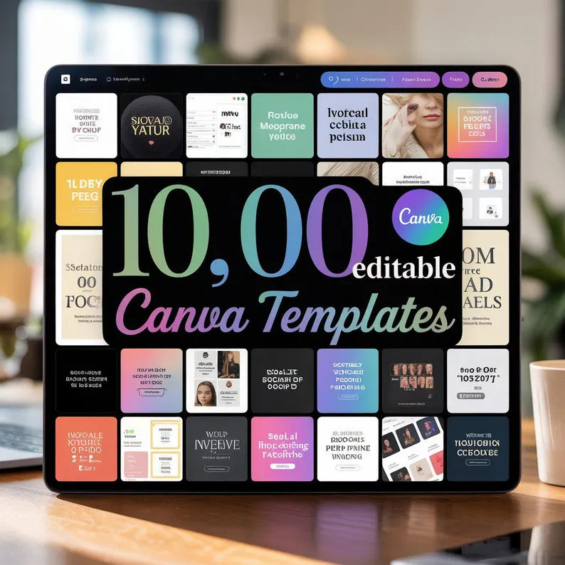 10000+ Editable Canva Template | Mega Pack Model