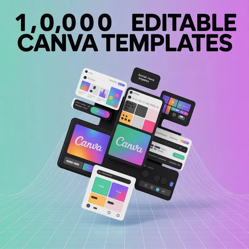 10000+ Editable Canva Template | Mega Pack Model