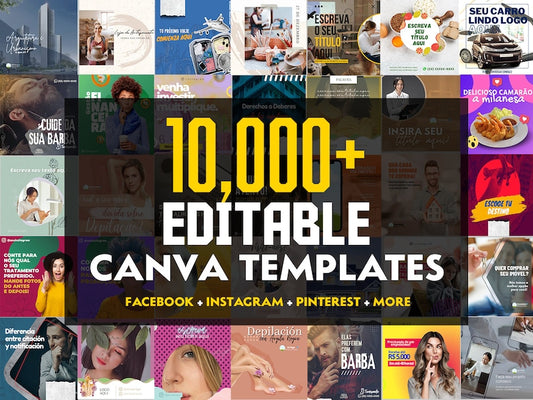 10000+ Editable Canva Template | Mega Pack Model